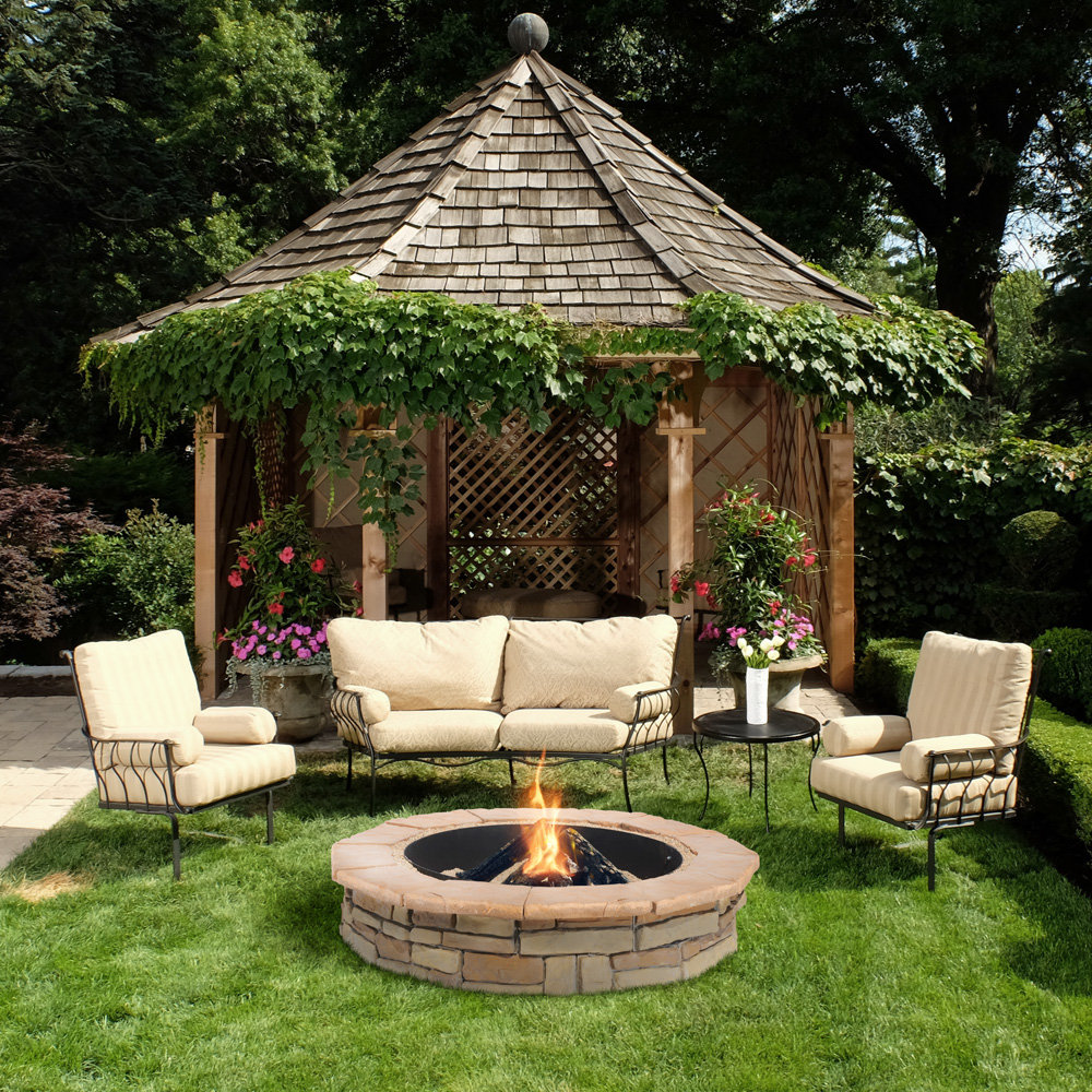 Natural Concrete Products Co Random Stone Concrete Wood Burning Fire
